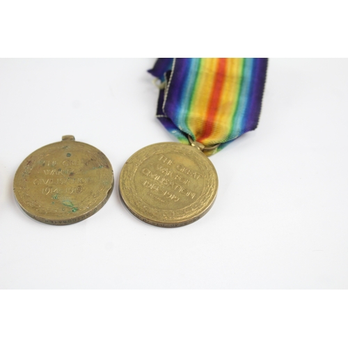 504 - WW1 Victory Medals Pte C Bridgewater Yorks LI, Pte A Boddington Devon R Etc x 4