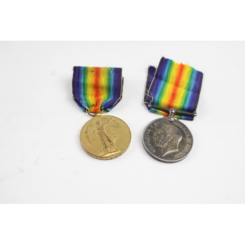 505 - WW1 Medal Pair M337878 Pte J.A Tetley ASC x 2