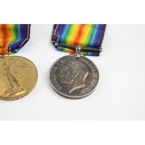 505 - WW1 Medal Pair M337878 Pte J.A Tetley ASC x 2