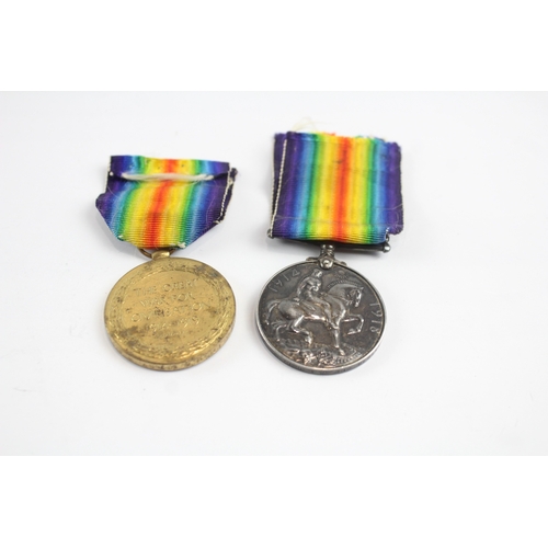 505 - WW1 Medal Pair M337878 Pte J.A Tetley ASC x 2