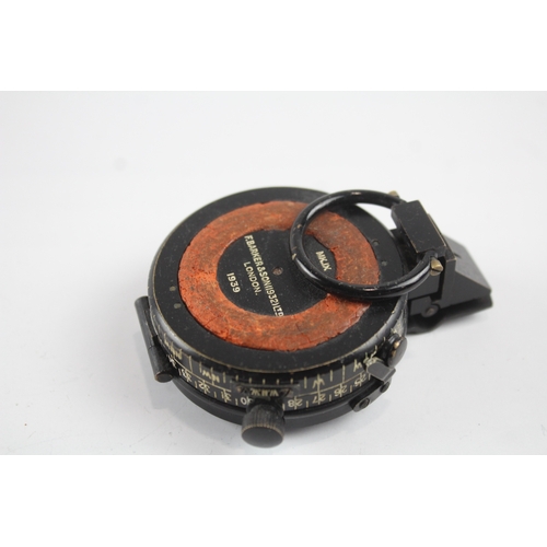 506 - Military Compass WW2 Dated 1939 MKIX Maker F Barker & Son London