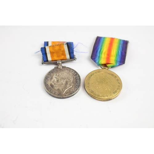 508 - WW1 Medal Pair 30260 Pte F.W Beesley Oxf & Bucks LI x 2