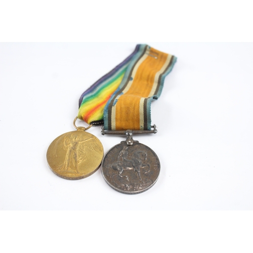 510 - WW1 Medal Pair 7644 Pte J.E Billingsley Middlesex R x 2