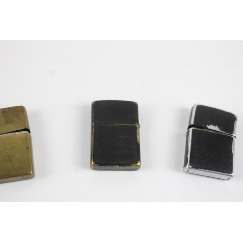 519 - Vintage Zippo Pipe Lighters Inc Brass, Black, Etc x 4