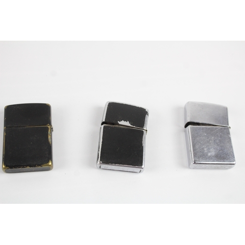 519 - Vintage Zippo Pipe Lighters Inc Brass, Black, Etc x 4