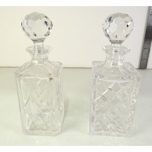 293 - Two cut glass decanters with stoppers.