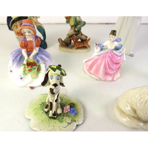 294 - Collectable ornaments to include Lladro, Royal Doulton, Hummel and Beswick.