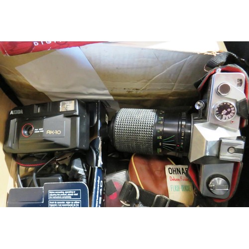 323 - Box of assorted cameras- untested