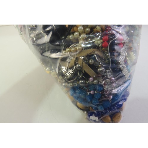 262 - 10kg bag of unsorted costume jewellery.