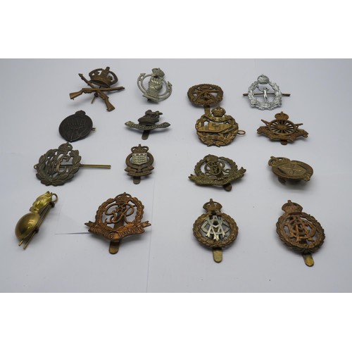 42 - 16 Military Cap/Regiment Badges