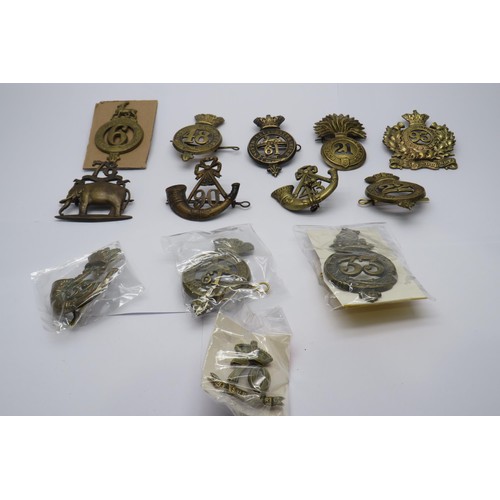 43 - 13 Military Cap/Regiment Badges