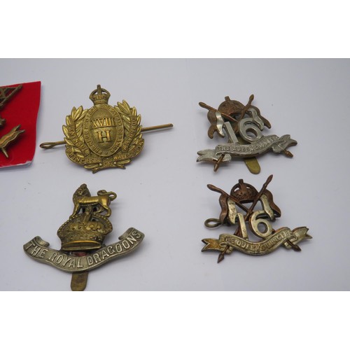 51 - 16 Military Cap/Regiment badges