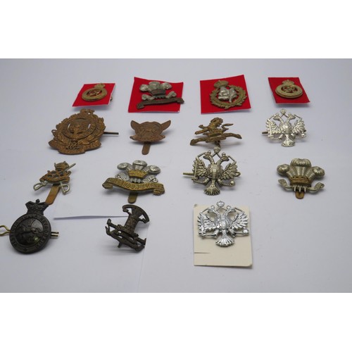 52 - 15 Military Cap/Regiment badges