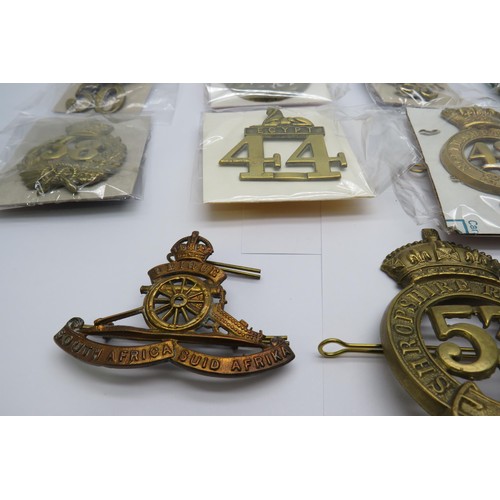 2 - 18 Military cap/Regiment badges