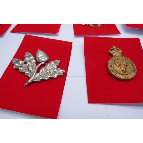 7 - 16 Military cap/Regiment badges