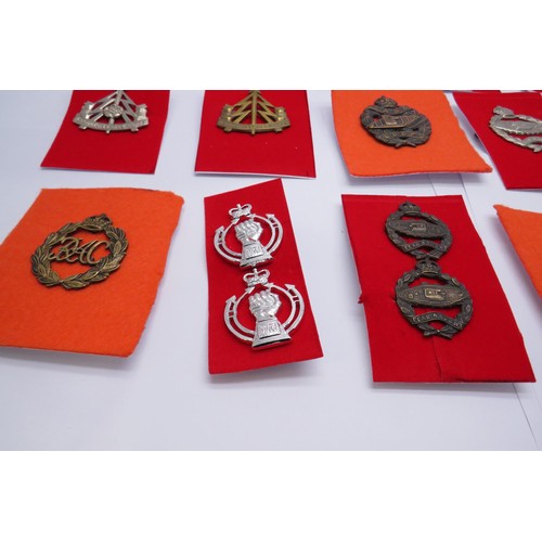 8 - 22 Military cap/Regiment badges