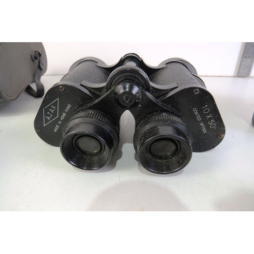 341 - Three pairs of Binoculars