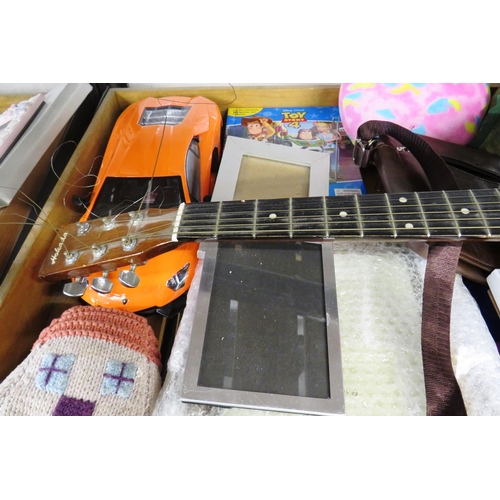 351 - Selection of toys and guitar