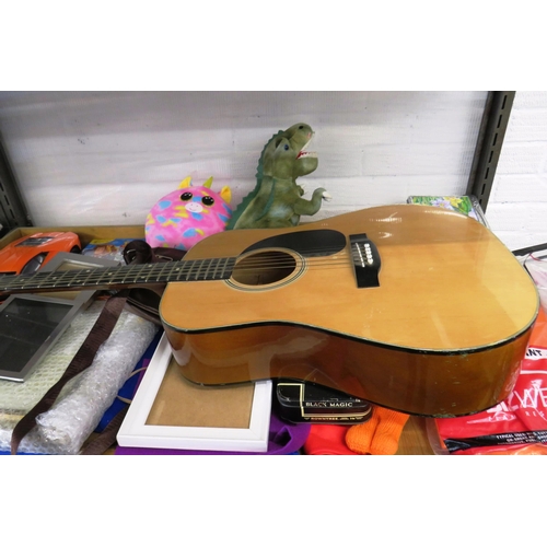 351 - Selection of toys and guitar