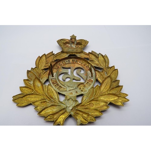 31 - Kings Own Borderers Scottish Regiment Helmet Plate