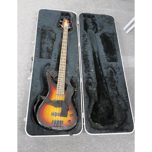 362 - Stagg bass guitar in hard carry case