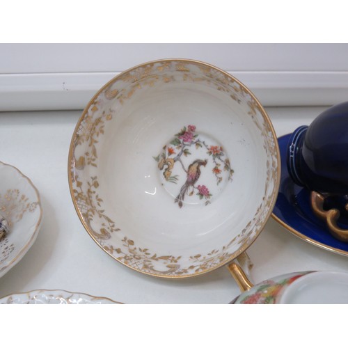 288 - Selection of vintage cups and saucers and a Poole Little Red Riding Hood plate.