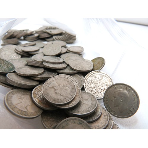 178 - Two hundred old sixpence coins, King George VI and Queen Elizabeth