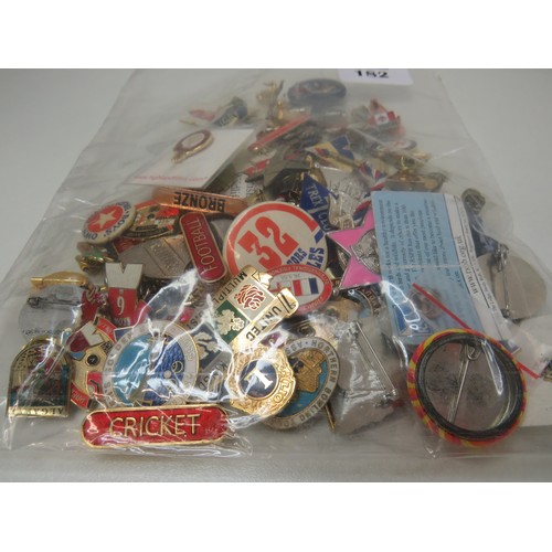 182 - 100 various miscellaneous badges including enamel, football etc