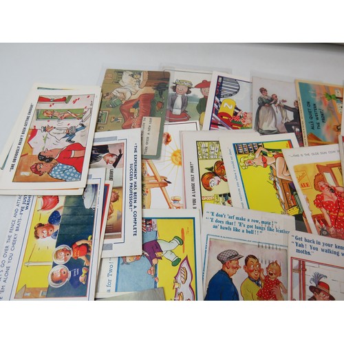 194 - Fifty comical postcards