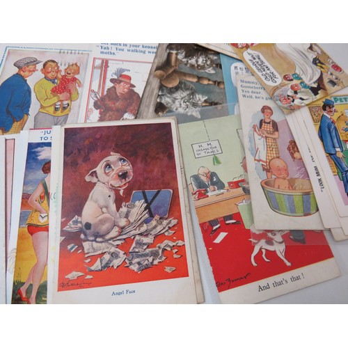 194 - Fifty comical postcards