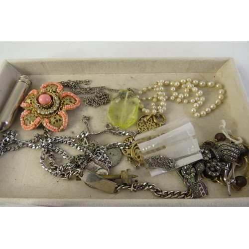 207 - Job Lot of mixed jewellery including knotted pearl necklace.