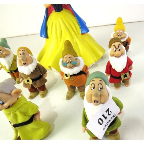 210 - Disney Collectable Snow white and Seven Dwarves Figures