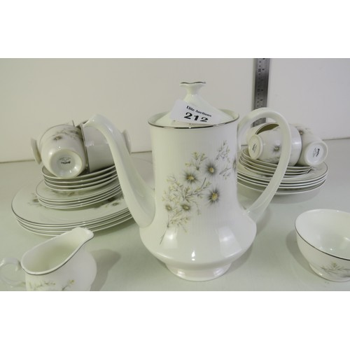 212 - Mayfair tea service and four pieces of palissy ceramic