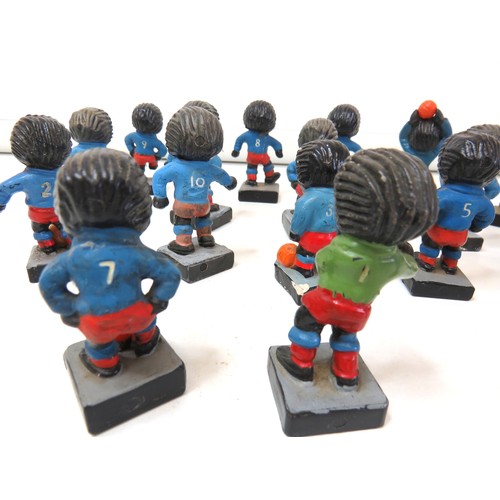 408 - Eighteen vintage Robertson's Golly plastic football figures