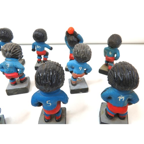 408 - Eighteen vintage Robertson's Golly plastic football figures