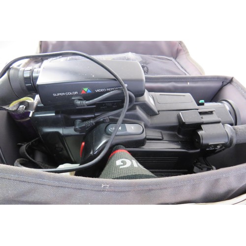 375 - Tray of camcorders etc