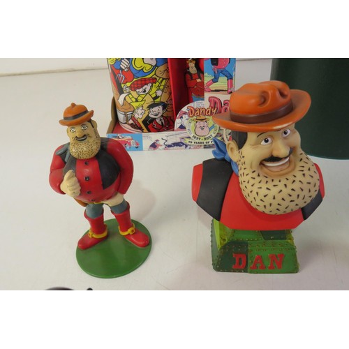 394 - Dandy items- large desperate dan (boxed) robert harrop, desperate dan con pie (boxed robert harrop),... 