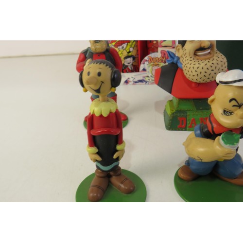 394 - Dandy items- large desperate dan (boxed) robert harrop, desperate dan con pie (boxed robert harrop),... 