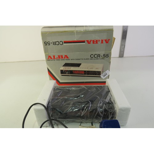 397 - Alba tape radio alarm - boxed