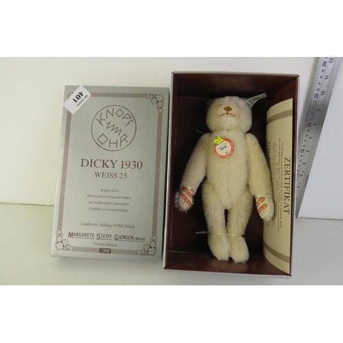 401 - 1992 repro of 1930 dicky steiff bear