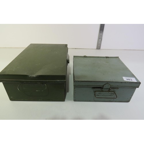 403 - HTF &son 1943 Ammo box complete with inner lid (rare) small ammo box