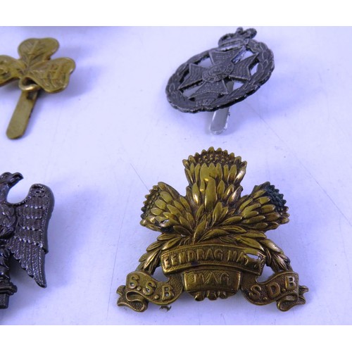 535 - Twelve military cap badges