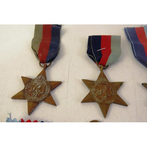 537 - Ten 1939-45 WWII stars medals