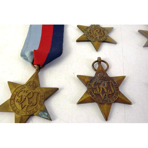 537 - Ten 1939-45 WWII stars medals