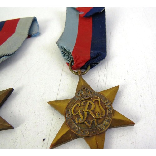 542 - Ten WWII medal five stars and five war medals