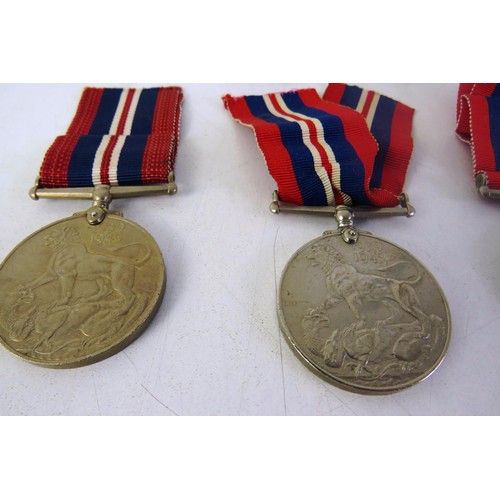 542 - Ten WWII medal five stars and five war medals