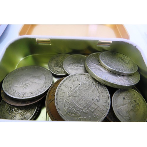 183 - Box of coins, banknotes, tokens, books etc