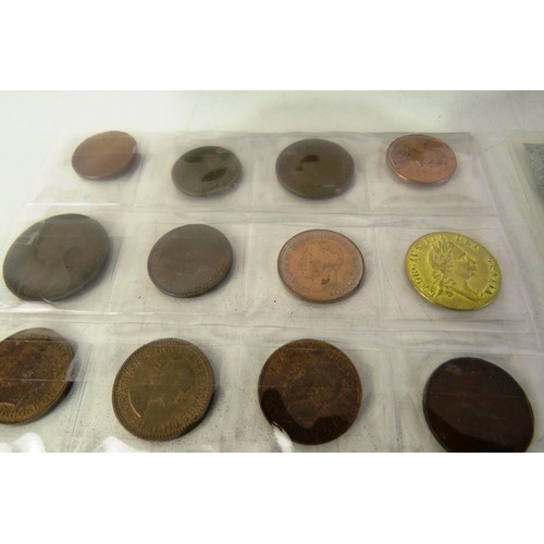 183 - Box of coins, banknotes, tokens, books etc