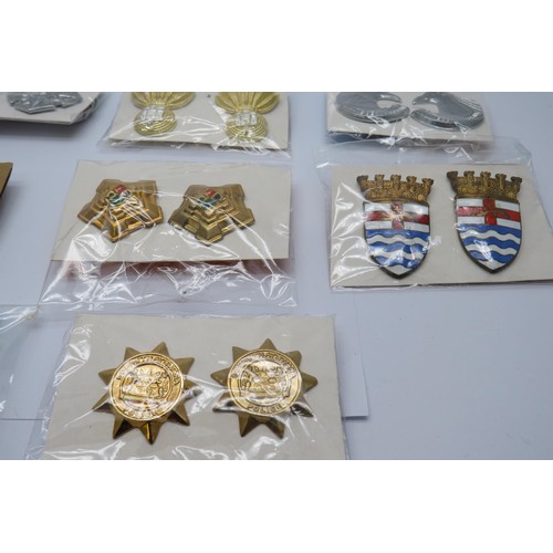 548 - 34 Military cap/Regiment badges