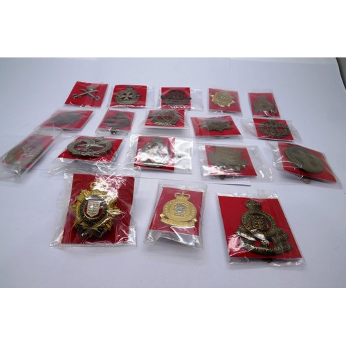 558 - 18 Military cap/Regiment badges